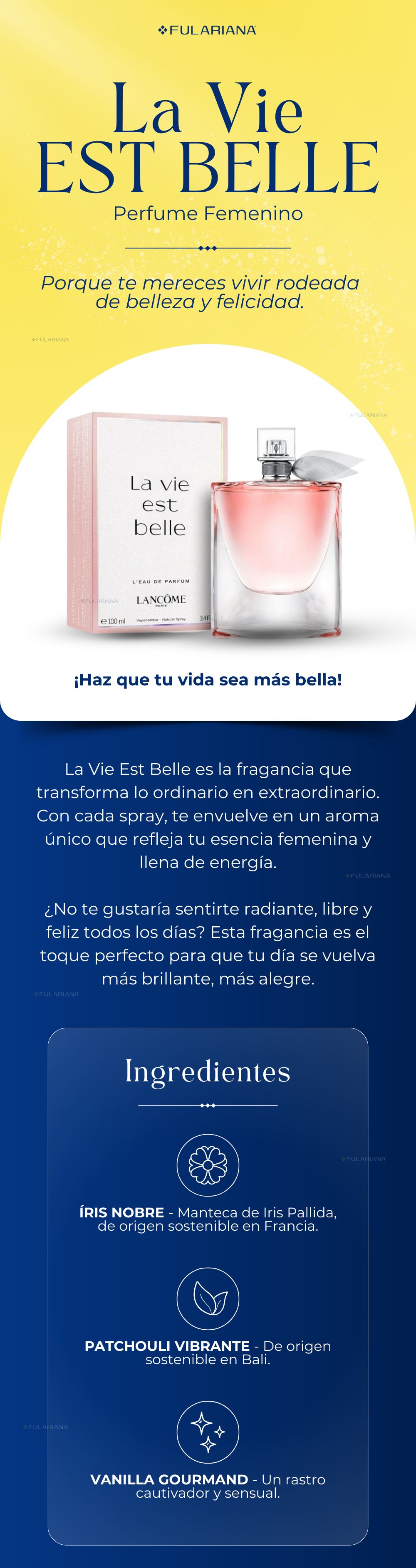 La Vida Es Bella Perume Dama 100 ML 7 1 LP BELLA PERFUME DAMA VICENTE