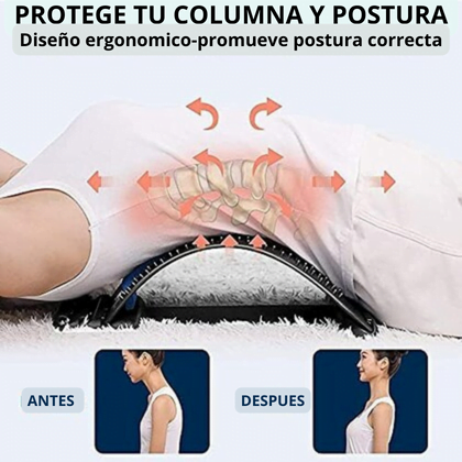 Quiropractor Max Liberador y estirador de espalda y Lumbar 6 PROTEGE TU COLUMNA Y POSTURA