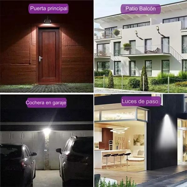 Solar Powered Street Lights com sensor de movimento imperme vel l mpada LED parede exterior luzjpg 1