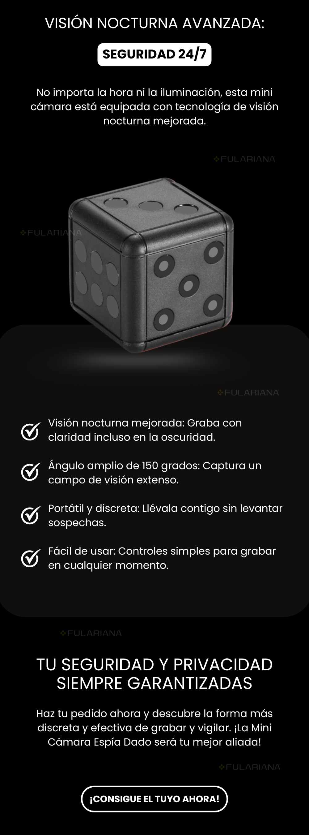 Mini cámara espia Dado 19 LP CAMERA MINI VICENTE PART 2