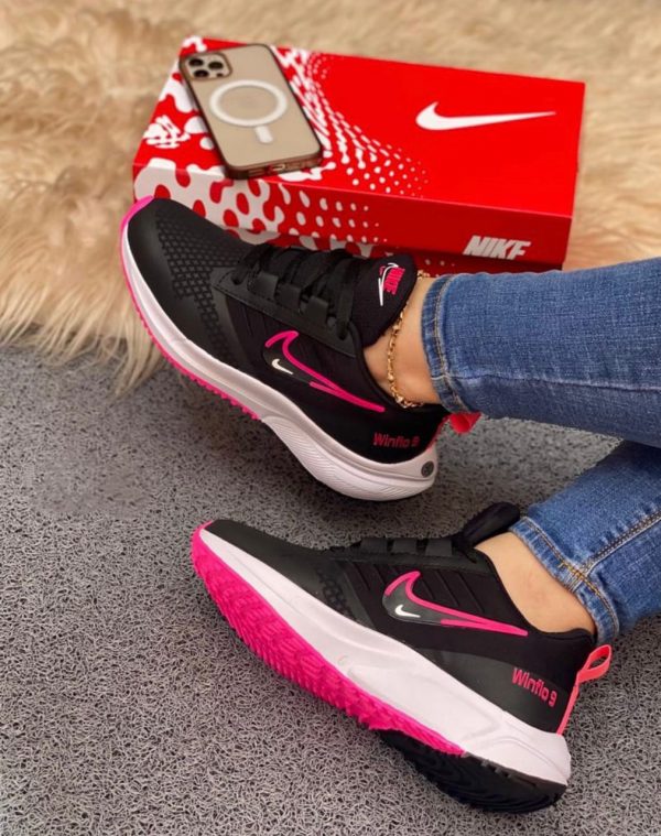 tenis nike winflo 9 fucsia dama herney barrio 218997187