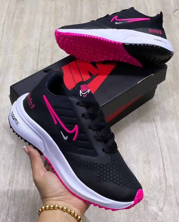 tenis nike winflo 9 fucsia dama herney barrio 414079769