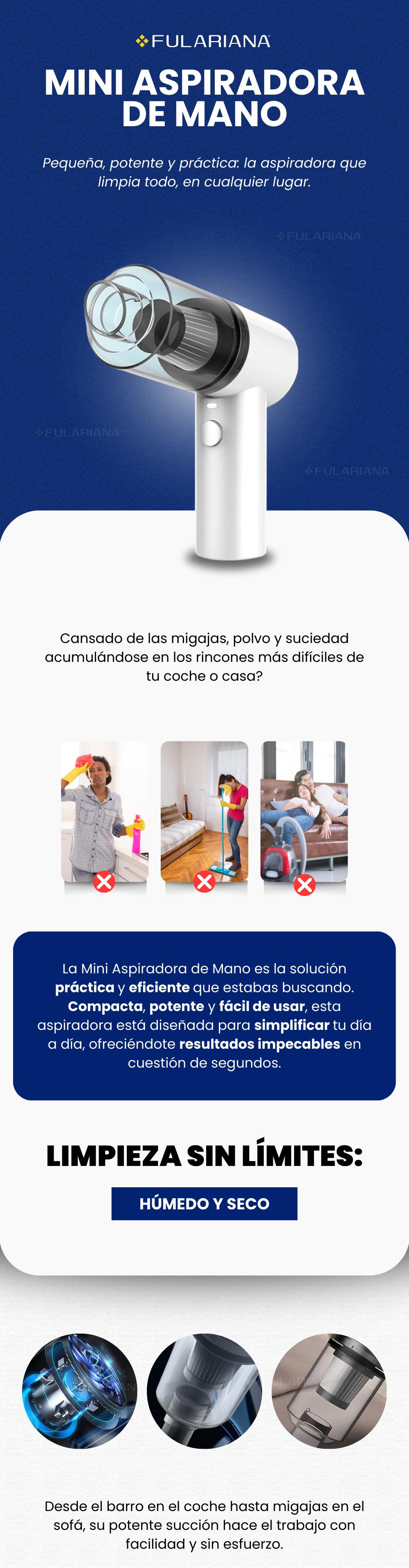 Aspiradora De Mano Mini Para Autos Y Hog 14 LP ASPIRADORA DE MANO VICENTE PART 1