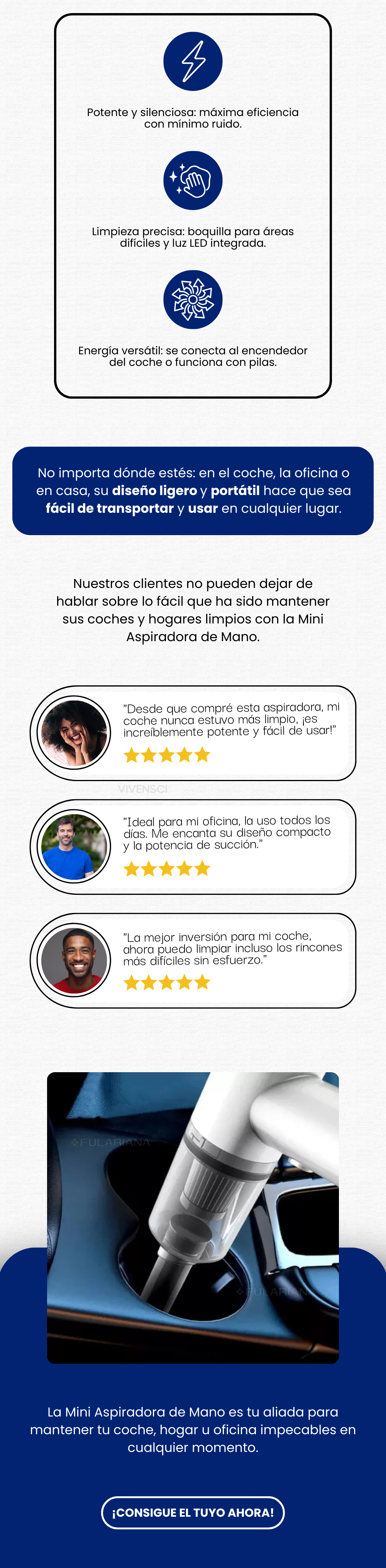 Aspiradora De Mano Mini Para Autos Y Hog 16 LP ASPIRADORA DE MANO VICENTE PART 2