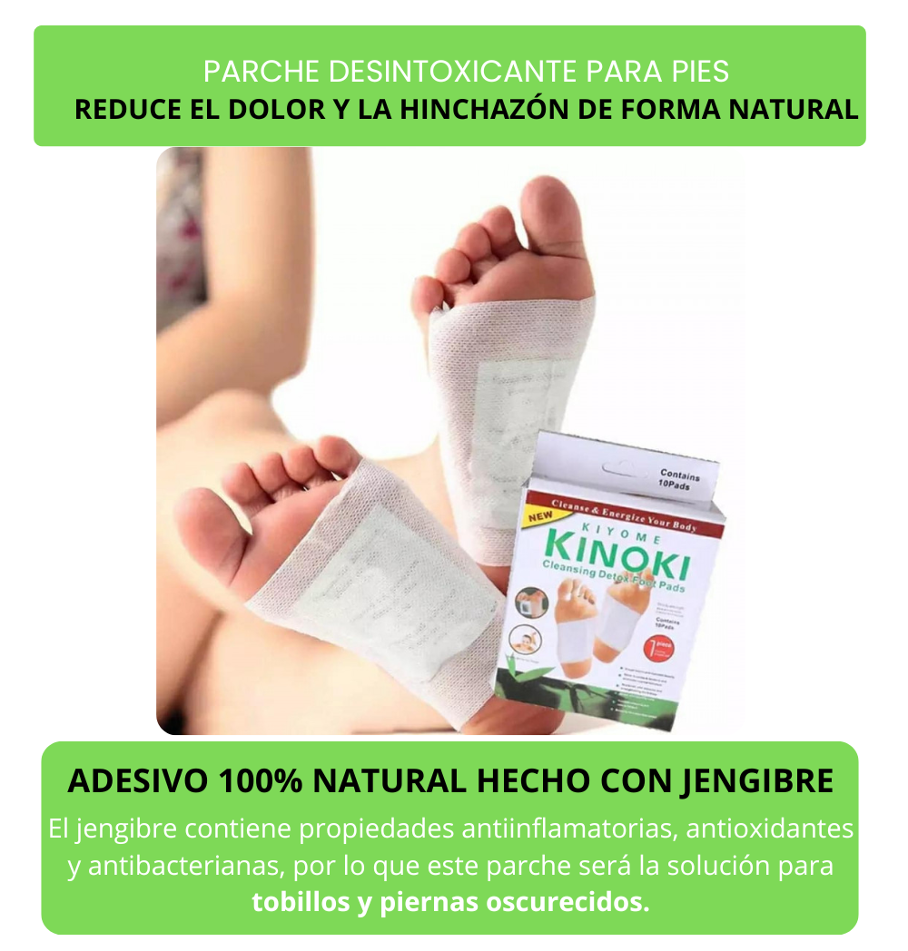 10 Parches Detox Kinoki Para Pies 14 ¡Elimina dolores hinchazon e impurezas de tu cuerpo con calidad y comodidad 2