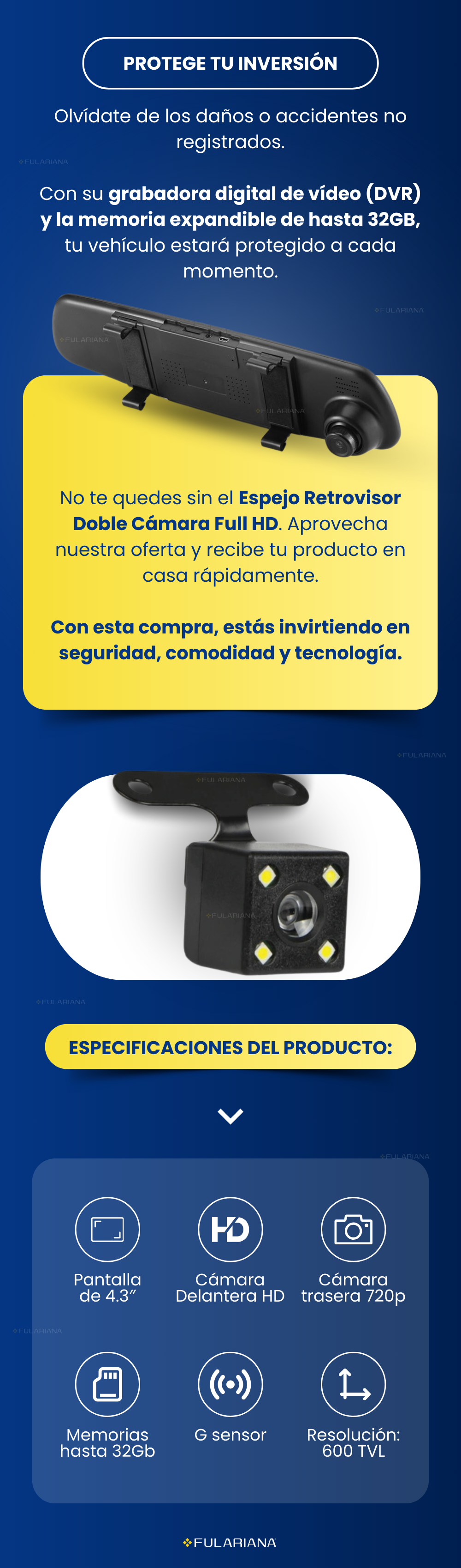 2 LP ESPEJO RETROVISOR VICENTE