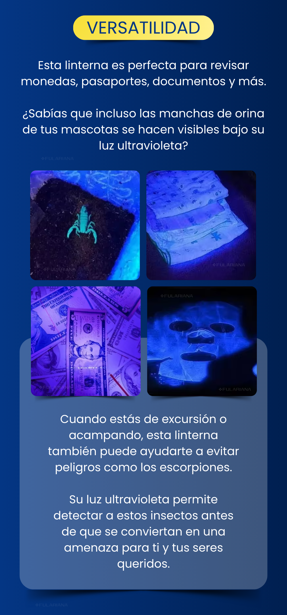 2 LP LINTERNA ULTRAVIOLETA VICENTE