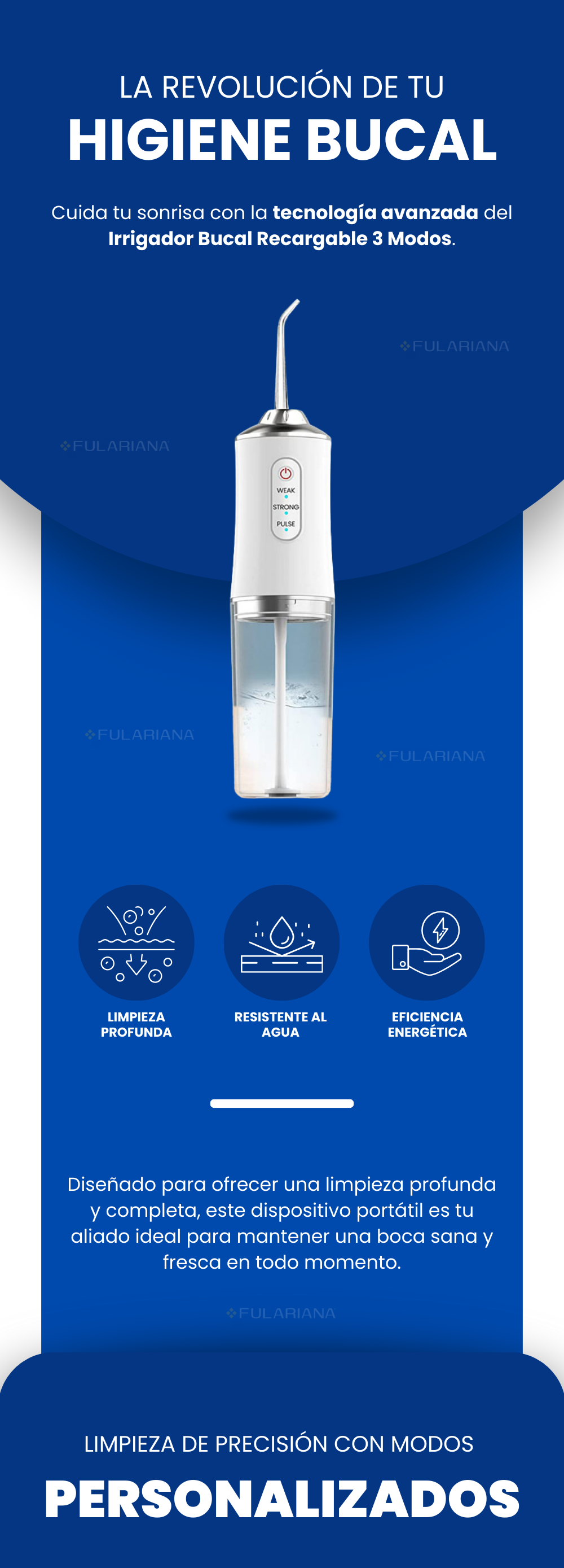 Irrigador Bucal Recargable 3 Mod 25 LP IRRIGADOR BUCAL VICENTE PART 1