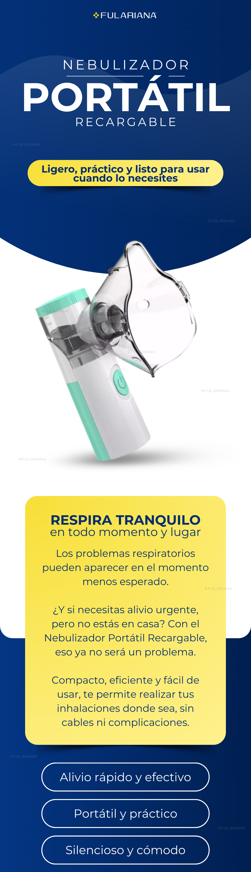 Nebulizador Portátil Recargable mesh 13 1 LP NEBULIZADOR PORTATIL VICENTE 1