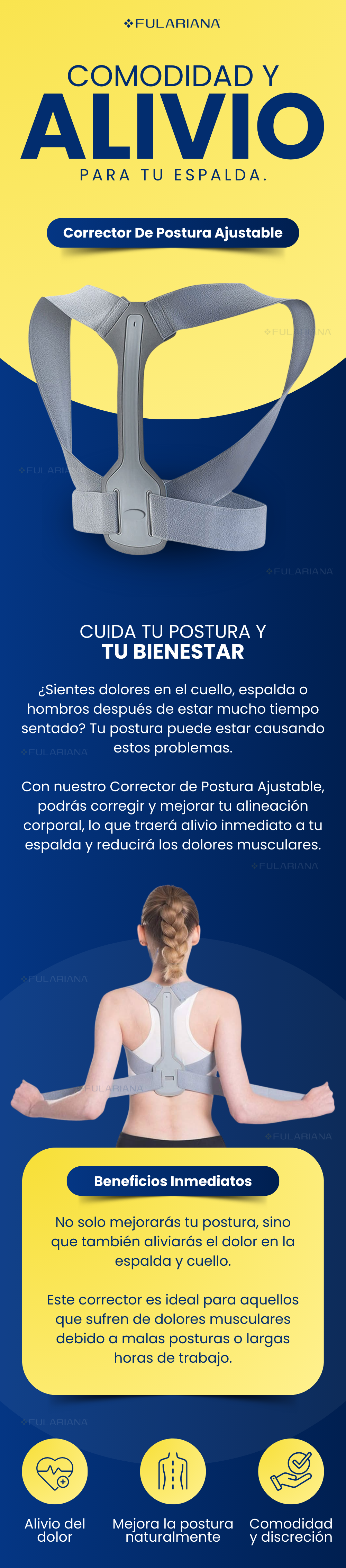 Corrector De Postura Ajustable Unisex 13 1 LP CORRECTOR DE POSTURA VICENTE 2