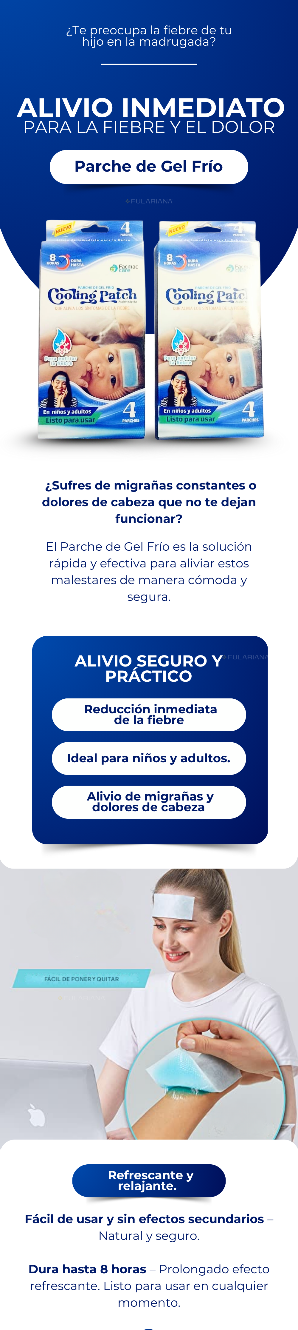 Parche de Gel Frio Combo 2 cajas 12 1 LP PARCHE DE GEL FRIO VICENTE PART1