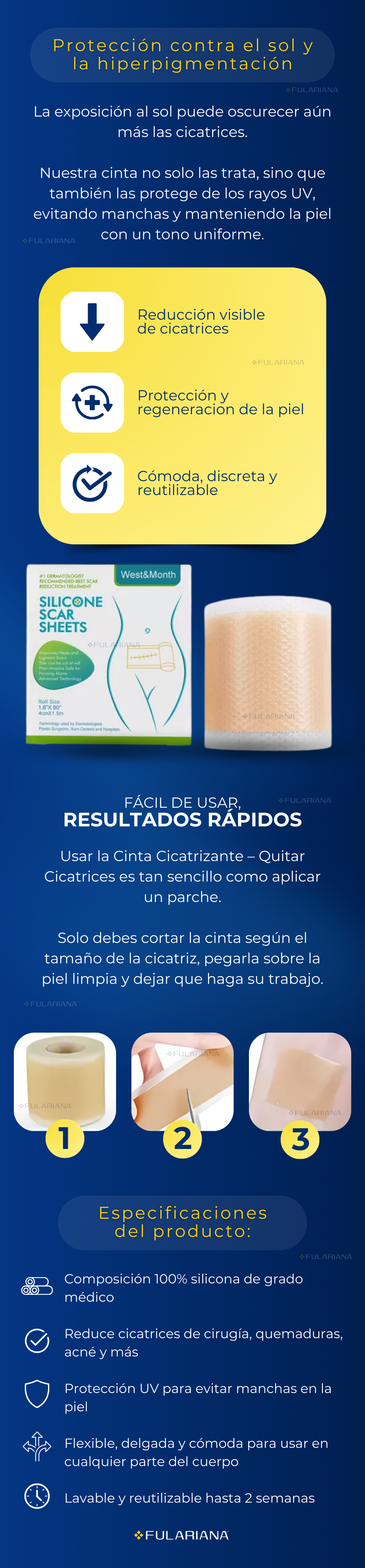 Cinta cicatrizante - Quitar Cicatrices 6 2 LP CINTA CICATRIZANTE VICENTE